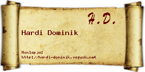 Hardi Dominik névjegykártya